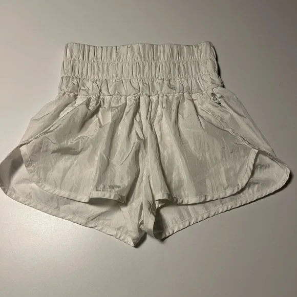 Free People Movement The Way Home White Shorts, high waist elastic, Sz XS - Picture 13 of 13
